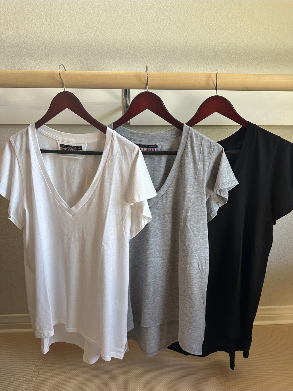 Everyday V-Neck Tee - White, Gray, Black